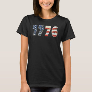 Camiseta Bandera Patriótica Estadounidense de 1776