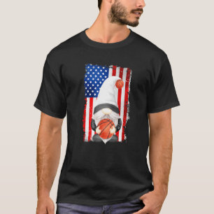 Camiseta Bandera Patriótica Estadounidense De Gnome Gracios