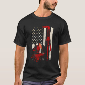 Camiseta Bandera Patriótica Estadounidense de Soldadura