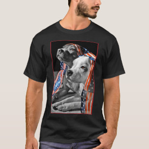 Camiseta Bandera Patriótica Estadounidense De Toro De Tierr