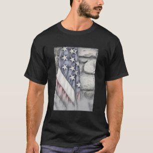 Camiseta Bandera patriótica estadounidense en la pared