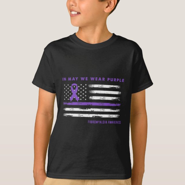 Camiseta Bandera Patriótica Estadounidense Fibromialgia Sen (Anverso)