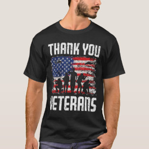 Camiseta Bandera Patriótica Estadounidense Gracias a los ve