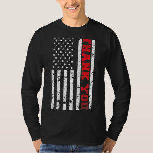 Camiseta Bandera Patriótica Estadounidense Gracias Día de l