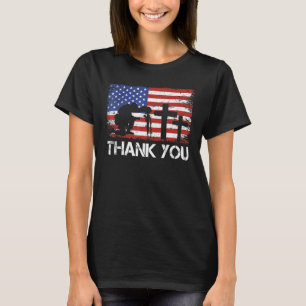 Camiseta Bandera Patriótica Estadounidense Gracias Hombres 