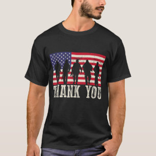 Camiseta Bandera Patriótica Estadounidense Gracias Por Homb
