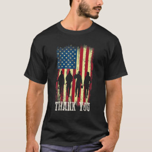 Camiseta Bandera Patriótica Estadounidense Gracias Por Homb