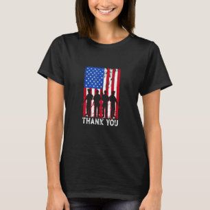 Camiseta Bandera Patriótica Estadounidense Gracias Por Homb