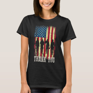 Camiseta Bandera Patriótica Estadounidense Gracias Por Homb