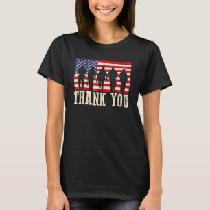 Camiseta Bandera Patriótica Estadounidense Gracias Por Homb