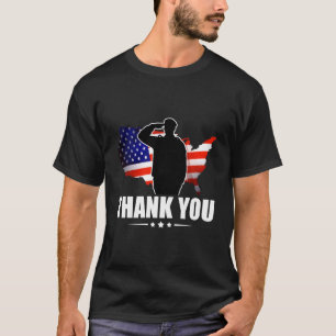 Camiseta Bandera Patriótica Estadounidense Gracias Por Su S