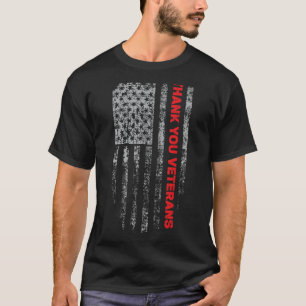 Camiseta Bandera Patriótica Estadounidense Gracias Veterano