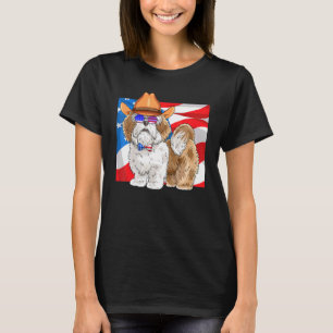 Camiseta Bandera Patriótica Estadounidense Lhasa Apso 4 De 