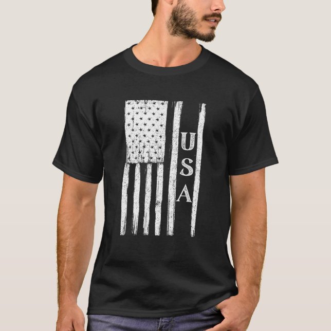 Camiseta Bandera Patriótica Estadounidense Molesta La Bande (Anverso)