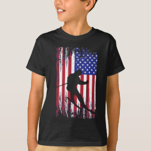 Camiseta Bandera Patriótica Estadounidense Novedad única re