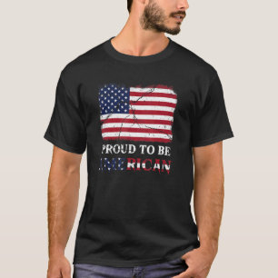 Camiseta Bandera Patriótica Estadounidense Orgullosa De Ser