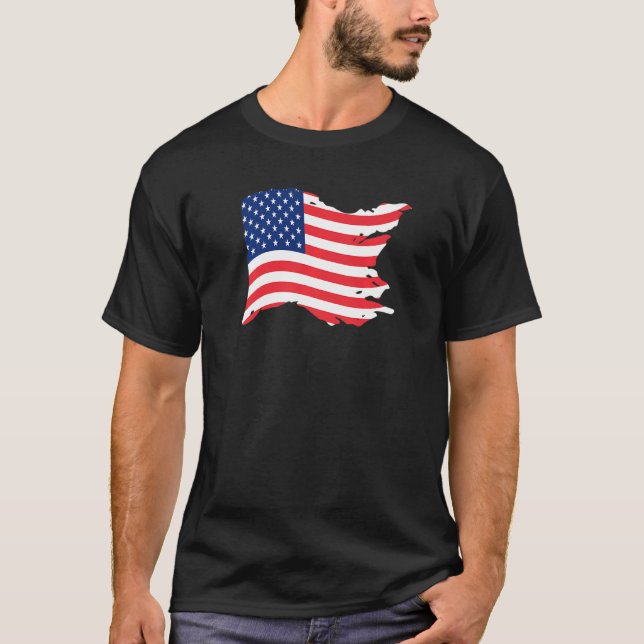 Camiseta Bandera Patriótica Estadounidense Para Hombres Niñ (Anverso)