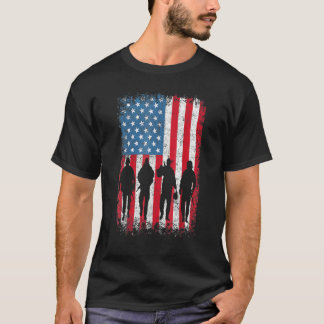 Camiseta Bandera Patriótica Estadounidense Para Hombres Niñ