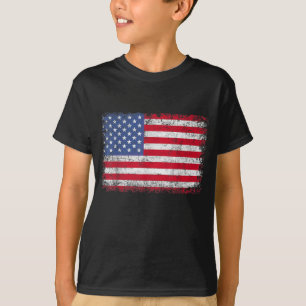 Camiseta Bandera Patriótica Estadounidense Para Hombres Niñ