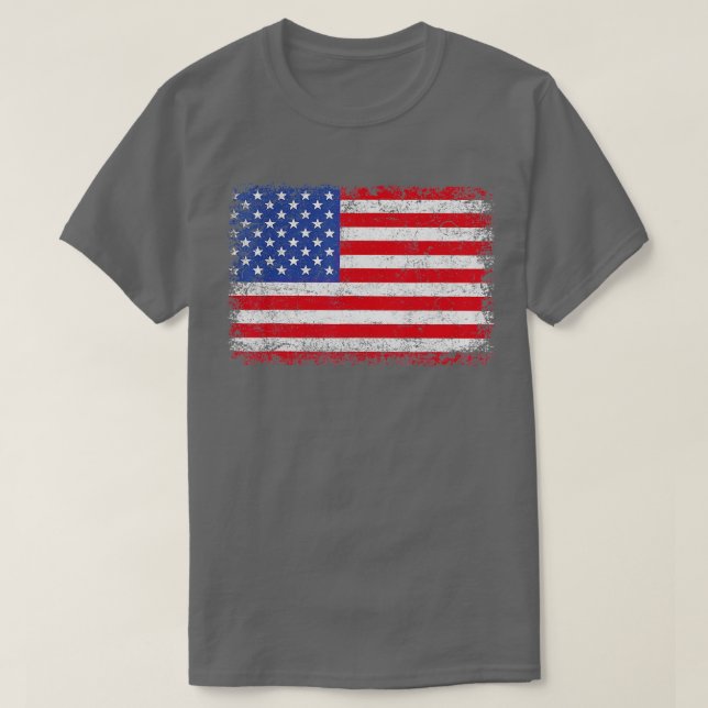 Camiseta Bandera Patriótica Estadounidense Para Hombres Niñ (Diseño del anverso)