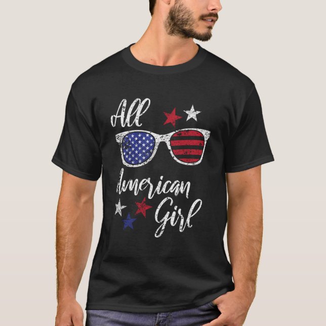 Camiseta Bandera Patriótica Estadounidense Sungla (Anverso)