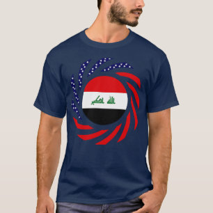 Camiseta Bandera patriótica multinacional iraquí estadounid