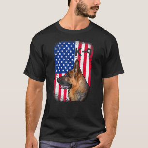 Camiseta Bandera Patriótica Norteamericana Alemana K 9 Unid