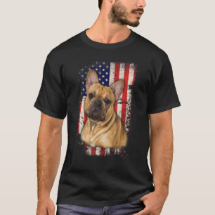 Camiseta Bandera Patriótica Norteamericana Del Bulldog Fran
