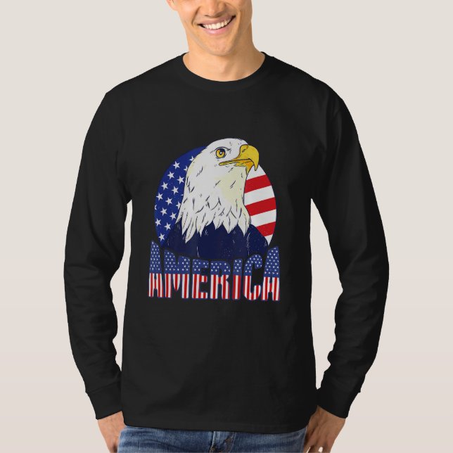 Camiseta Bandera Patriótica Norteamericana Eeuu Freedom Eag (Anverso)