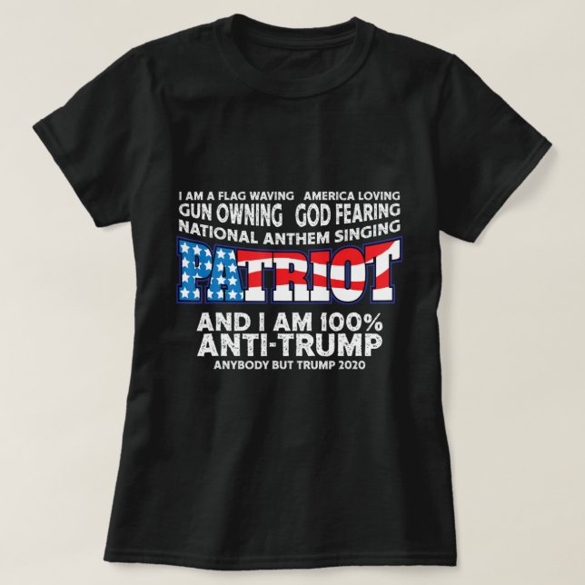 Camiseta Bandera Patriótica ondeando Blanco Rojo Y Azul Con (Diseño del anverso)