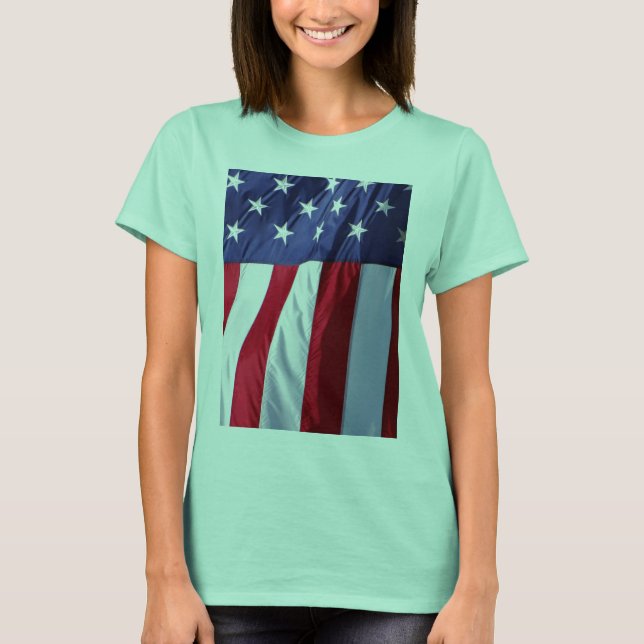 Camiseta BANDERA PATRIÓTICA ORGULLOSA del AMERICANO del (Anverso)