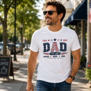 Camiseta Bandera Patriótica Personalizada con Nombre de Hij