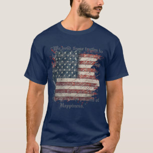 Camiseta Bandera patriótica y La Declaración de Independenc