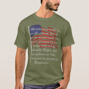 Camiseta Bandera Patriótica y La Declaración de Independenc