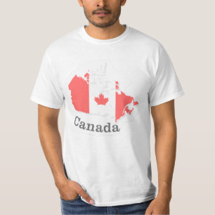 Camiseta Bandera pegatina plana de Canadá