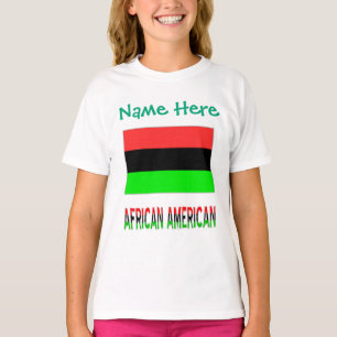 Camiseta Bandera personalizada afroamericana para niñas