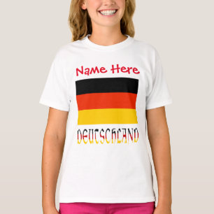 Camiseta Bandera Personalizada de Alemania Chicas Patrimoni