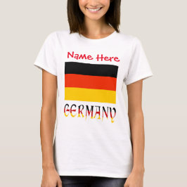 Camiseta Bandera Personalizada de Alemania Patrimonio Mujer