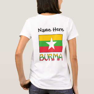 Camiseta Bandera personalizada de Birmania y Myanmar 