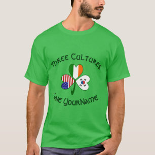 Camiseta Bandera personalizada de Corea Irlanda EE. UU. tré