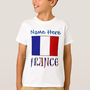 Camiseta Bandera Personalizada de Francia Niños Herencia