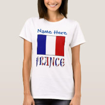 Bandera Personalizada de Francia Patrimonio Mujer