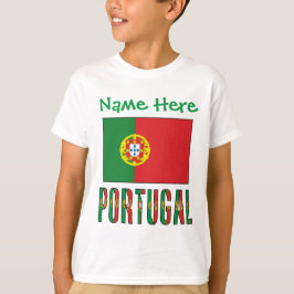 Camiseta Bandera Personalizada de Portugal Herencia Niño