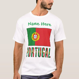 Camiseta Bandera Personalizada de Portugal Hombres Patrimon