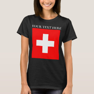 Camiseta Bandera personalizada de Suiza Schweiz Suiza Europ
