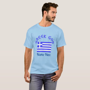 Camiseta Bandera personalizada del dios griego para hombre 