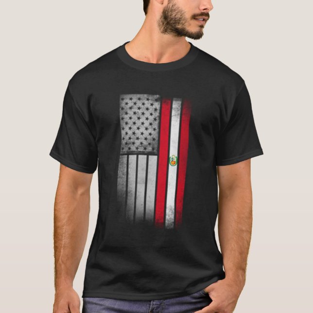 Camiseta Bandera Peruana Americana (Anverso)