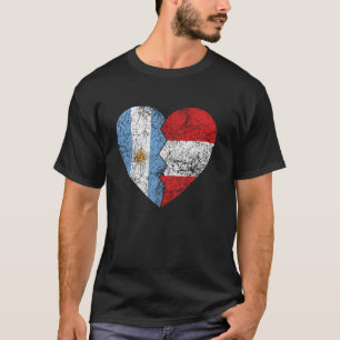 Camiseta Bandera Peruana Argentina Corazón Argentina Perú F
