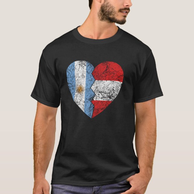 Camiseta Bandera Peruana Argentina Corazón Argentina Perú F (Anverso)