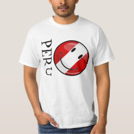 Camiseta Bandera peruana brillante sonriente